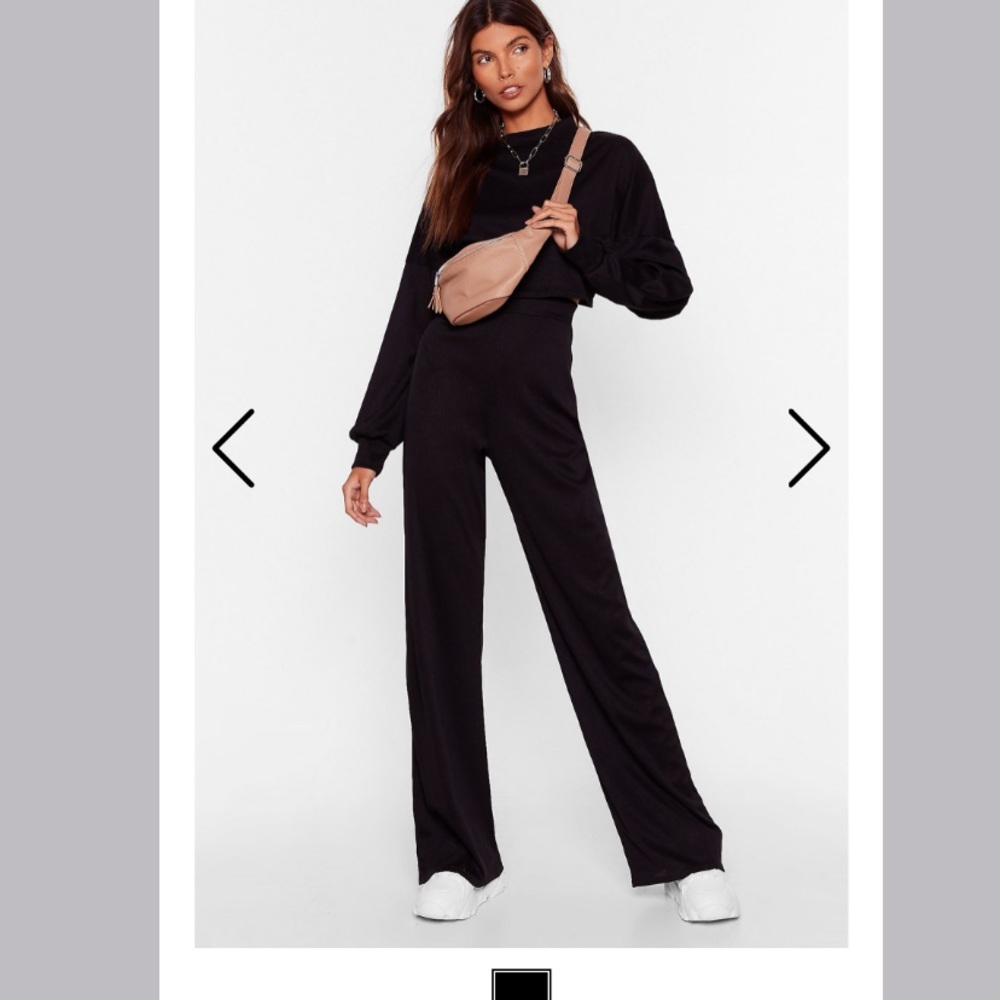 Nasty Gal ribbed black set
